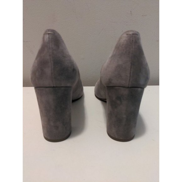 Franco Sarto Women's Suede Leather Block Heels A Aziza Gray - Picture 5 of 8